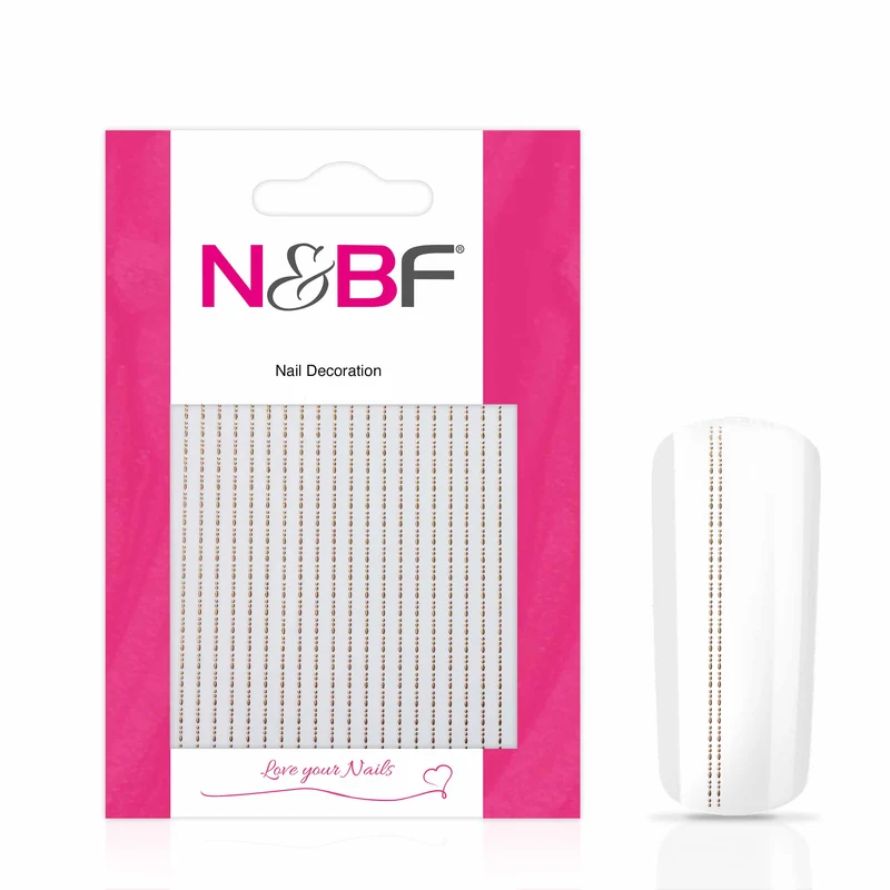 Nagelsticker Stripes Chain Rotgold fine