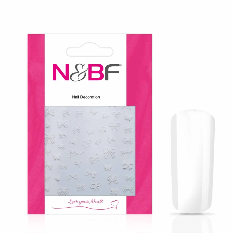 Nagelsticker Butterfly Loop White