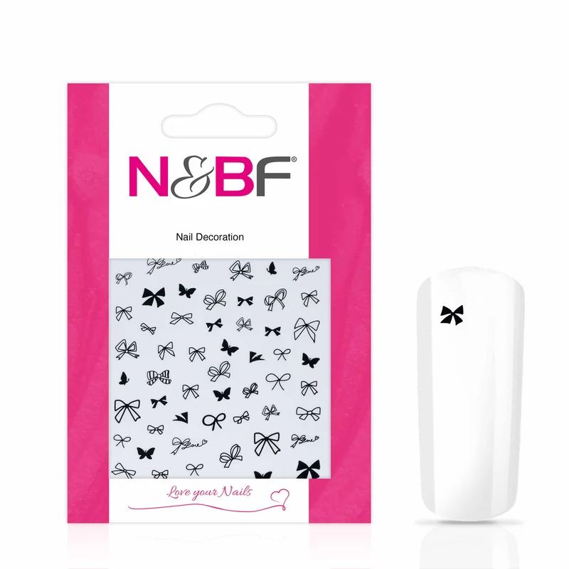 Nagelsticker Butterfly Black