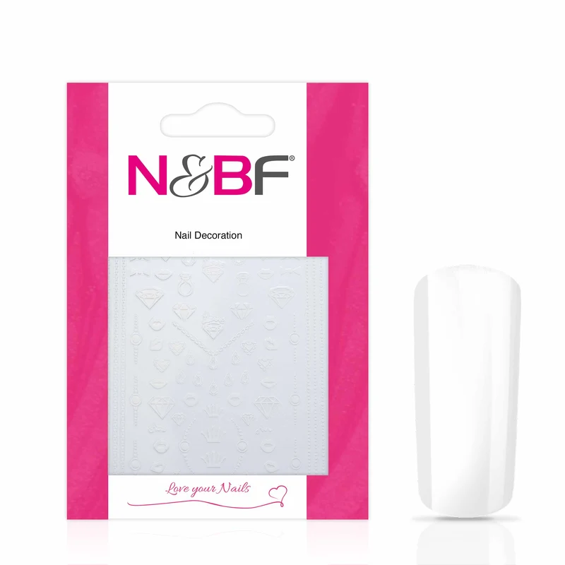 Nagelsticker White Diamonds