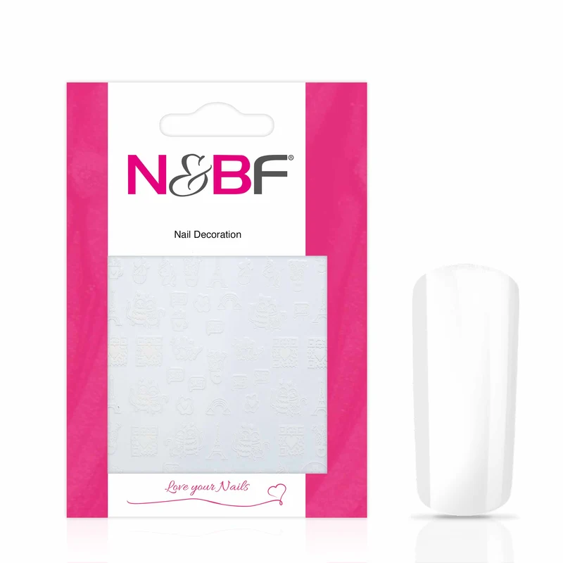 Nagelsticker White Paris in Love
