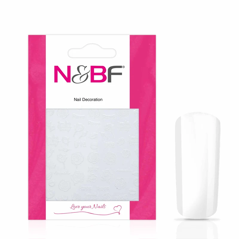 Nagelsticker White Rose