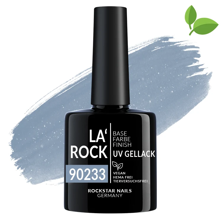 3in1 UV Nagellack - Hema frei - 90233 - glimmer blau grau