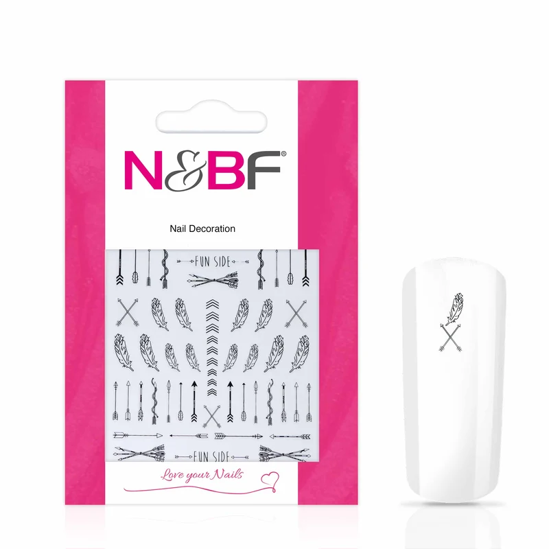 Nagelsticker Feather Black