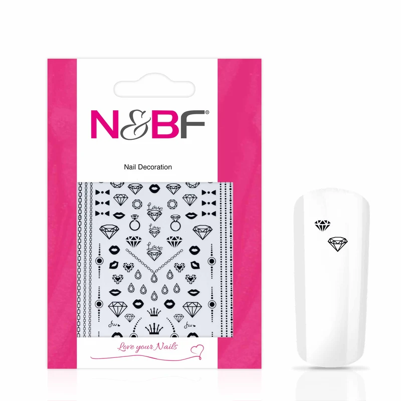 Nagelsticker Diamond Black