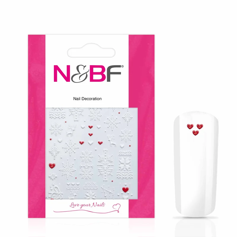 Nagelsticker White Snow Flakes