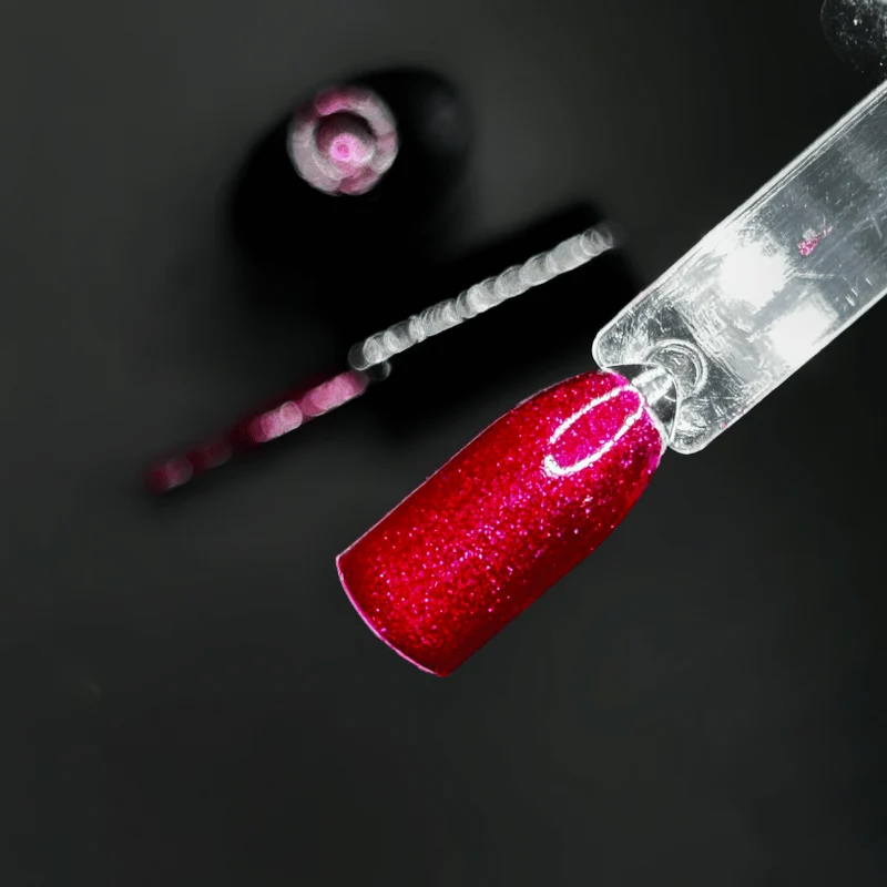 3in1 UV Nagellack - Hema frei - 90037 - glimmer kuss rot