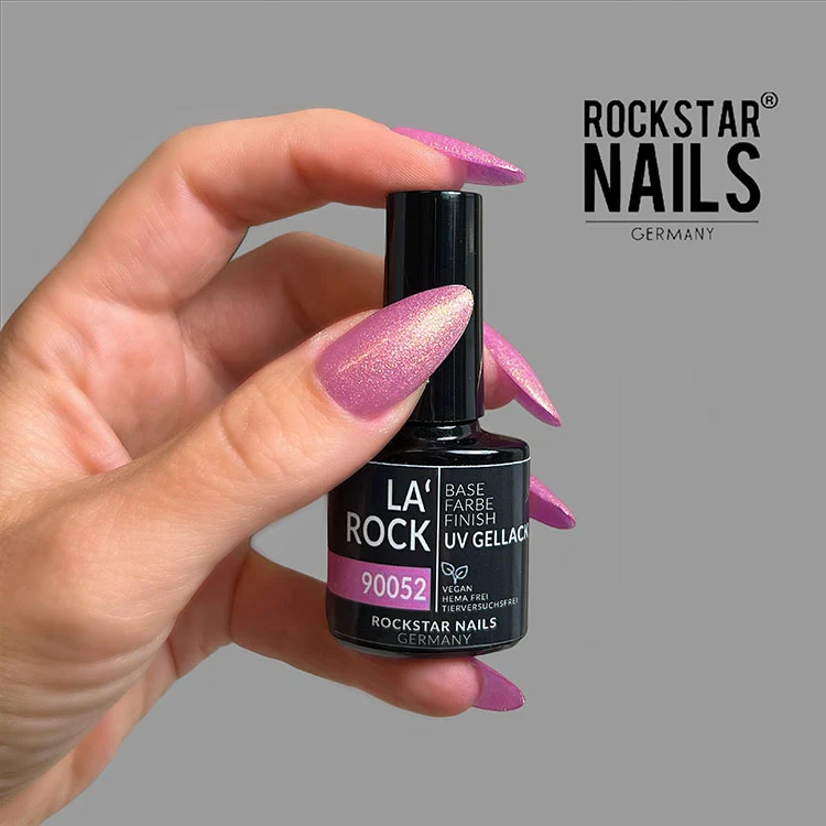 3in1 UV Nagellack - Hema frei - 90052 - Einhorn glitter – Rosa