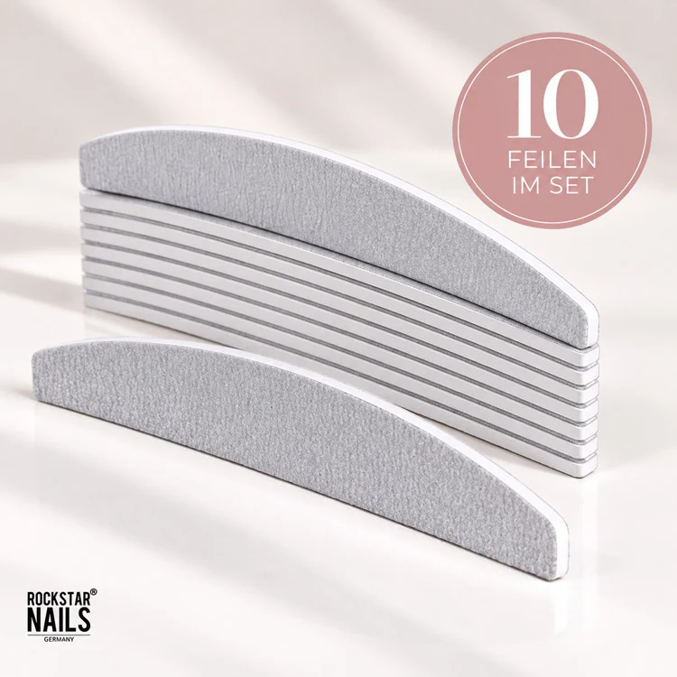 Long-Life Nagelfeile Halbmond 100/180 – 10er-Pack