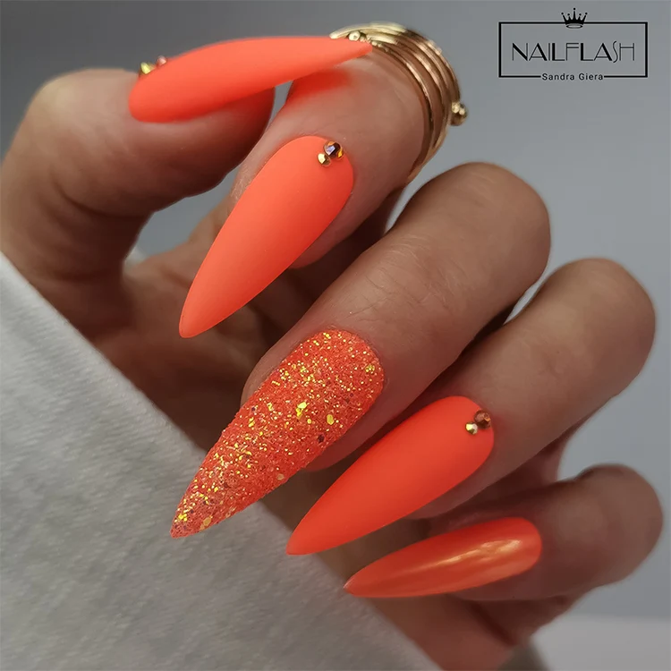 3in1 UV Nagellack - Hema frei - 90104 - grelles orange