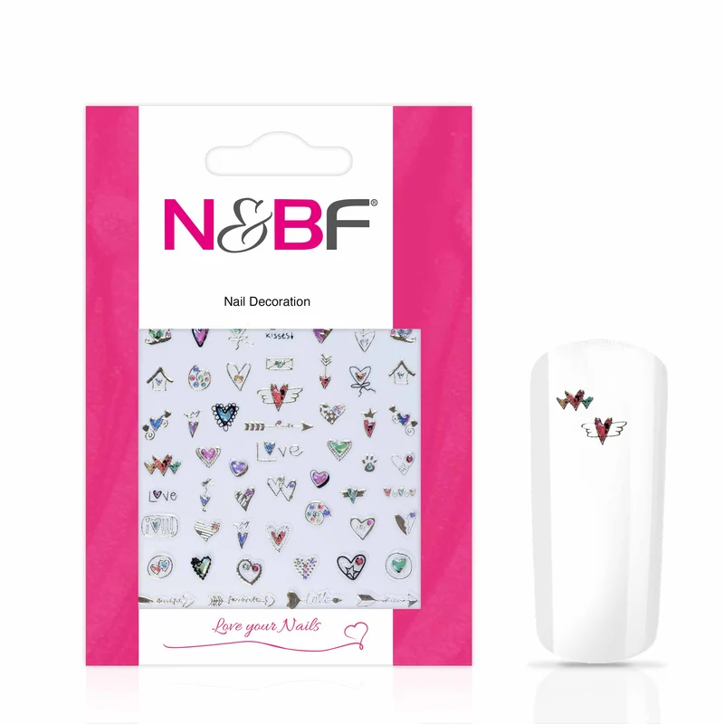 Nagelsticker Ornament Love Kisses