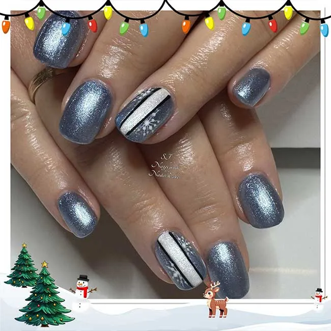 UV / LED Color Gel - glimmer blau silber- Art.80210
