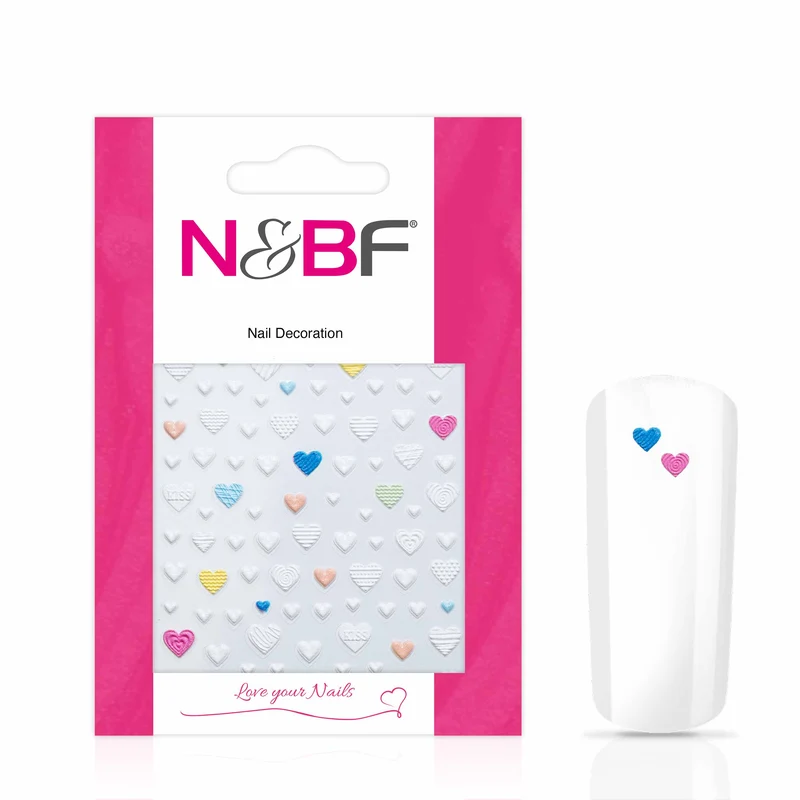 Nagelsticker Multi Hearts
