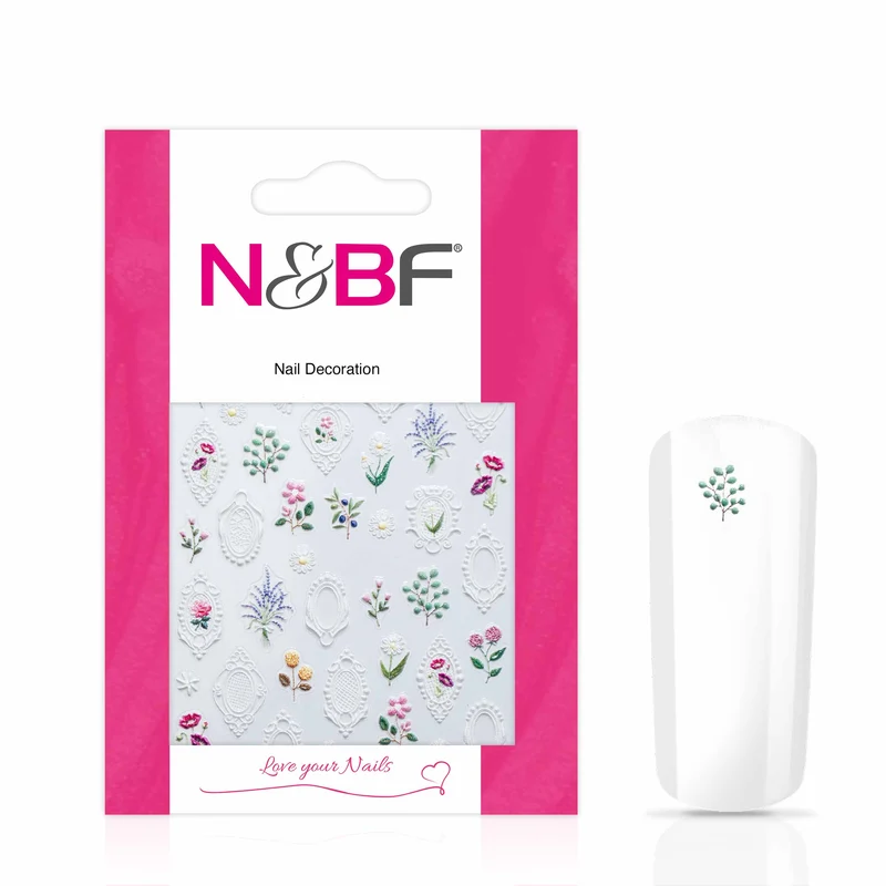 Nagelsticker Elegant Flower Mirror