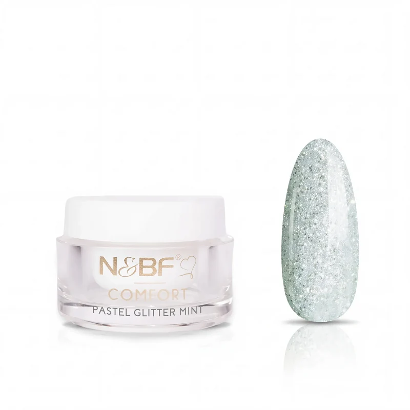 N&BF Comfort Farbgel Pastel Glitter Mint 5ml