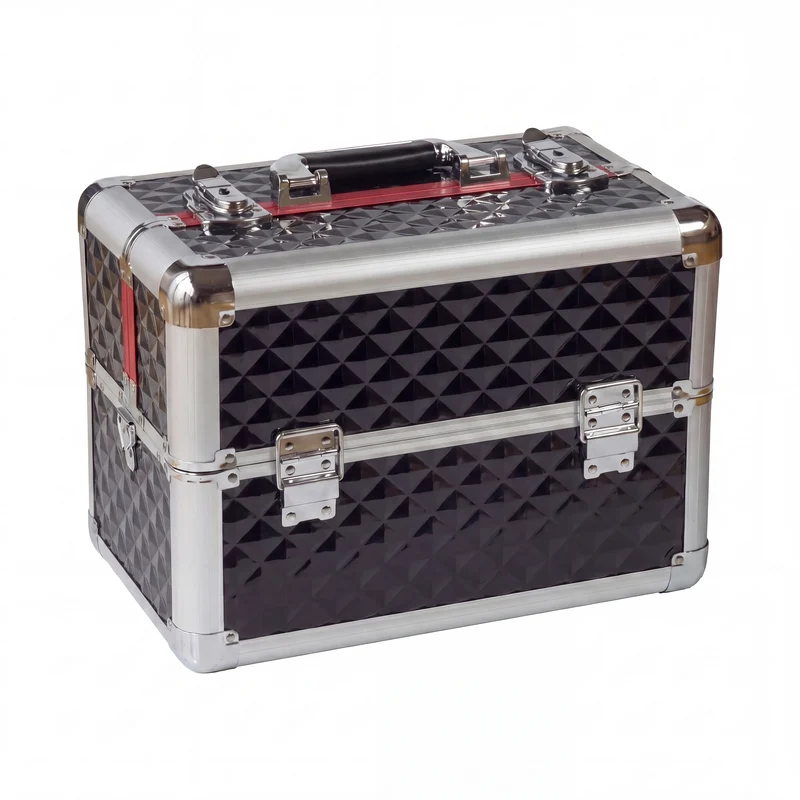 Kosmetikkoffer kompakt Schwarz Diamonds