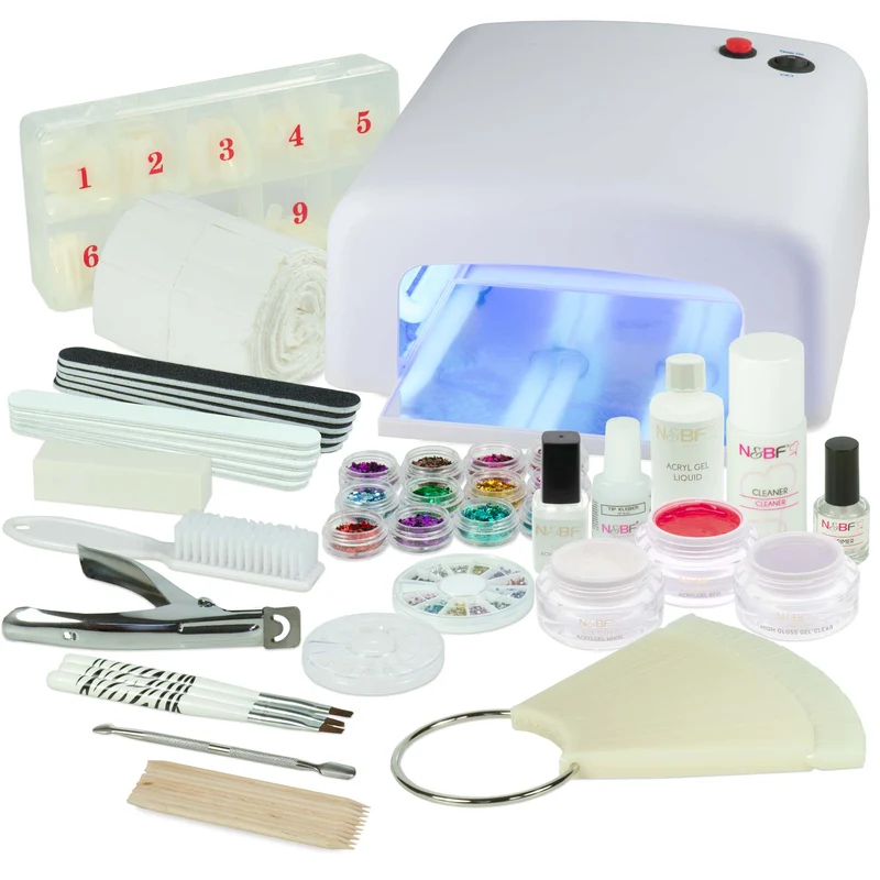 Acrylgel Nagelstudio Starter Set Eckig Rewig