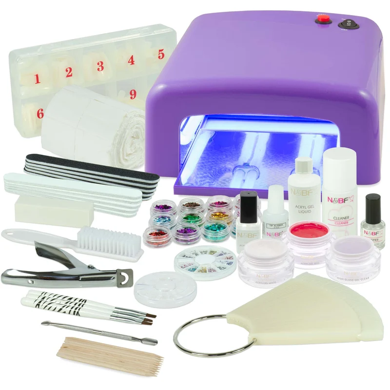 Acrylgel Nagelstudio Starter Set Eckig Rewig