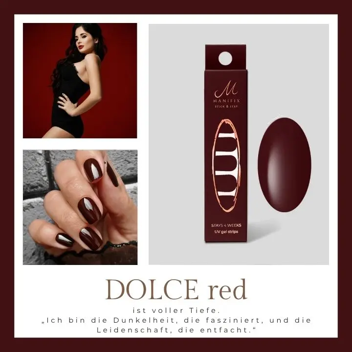 Dolce red UV-Nagelfolie