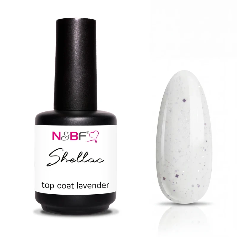 N&BF Shellac Top Coat Lavender 12ml