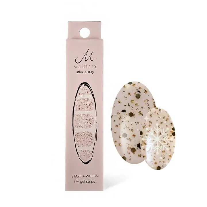 Iced Champagne Glitter UV-Nagelfolie