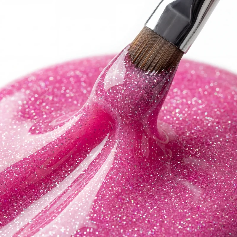 N&BF Glitter Farbgel Shinny Pink 5ml