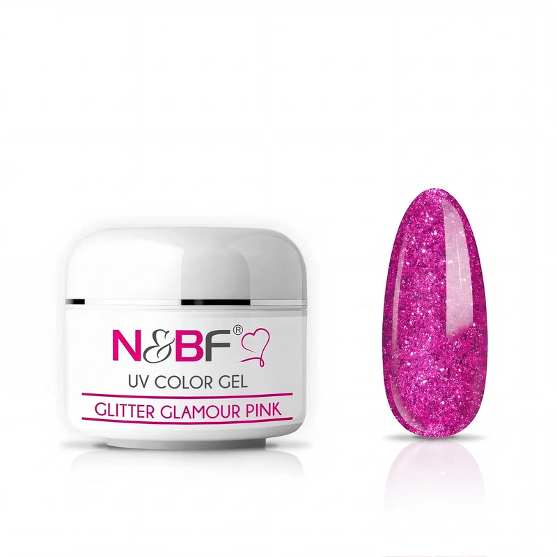 N&BF Glitter Farbgel Glamour Pink 5ml