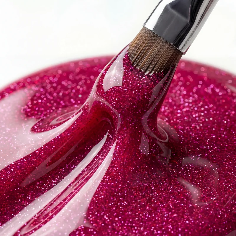 N&BF Glitter Farbgel Fuchsia 5ml