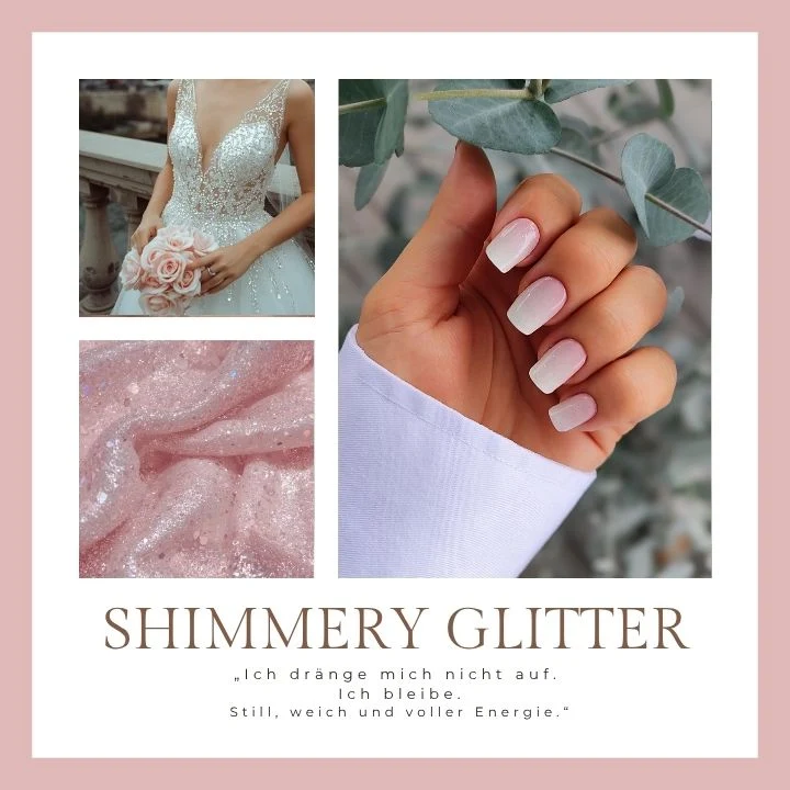 Shimmery Glitter UV-Nagelfolie