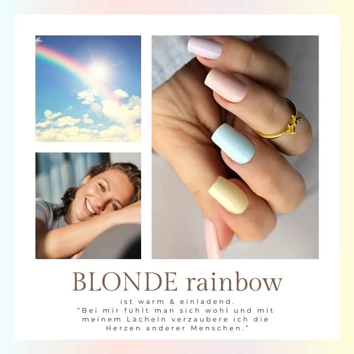 Blonde Rainbow UV-Nagelfolie