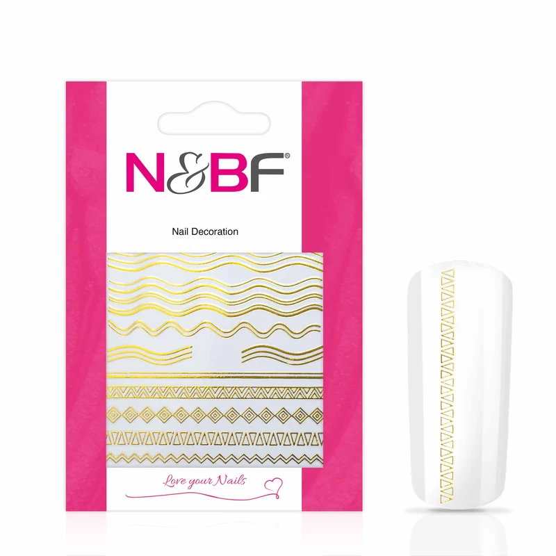 Nagelsticker Waves Gold