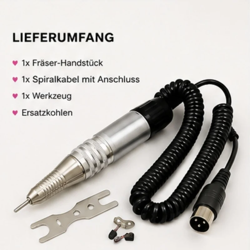 Fräser Handstück Profi – inkl. Ersatzkohlen & Werkzeug