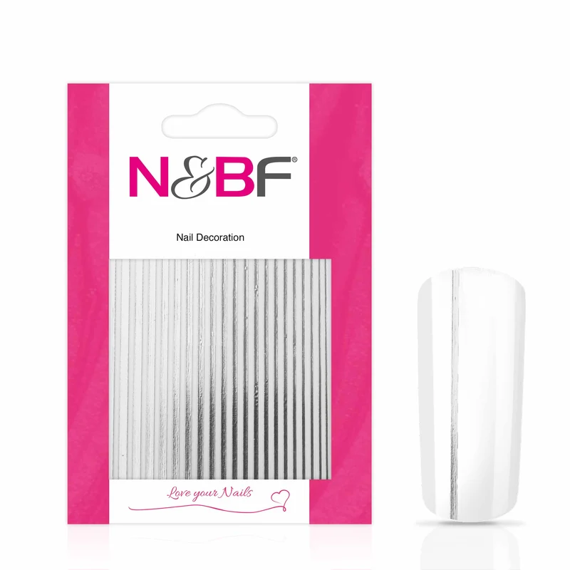 Nagelsticker Stripes Silver