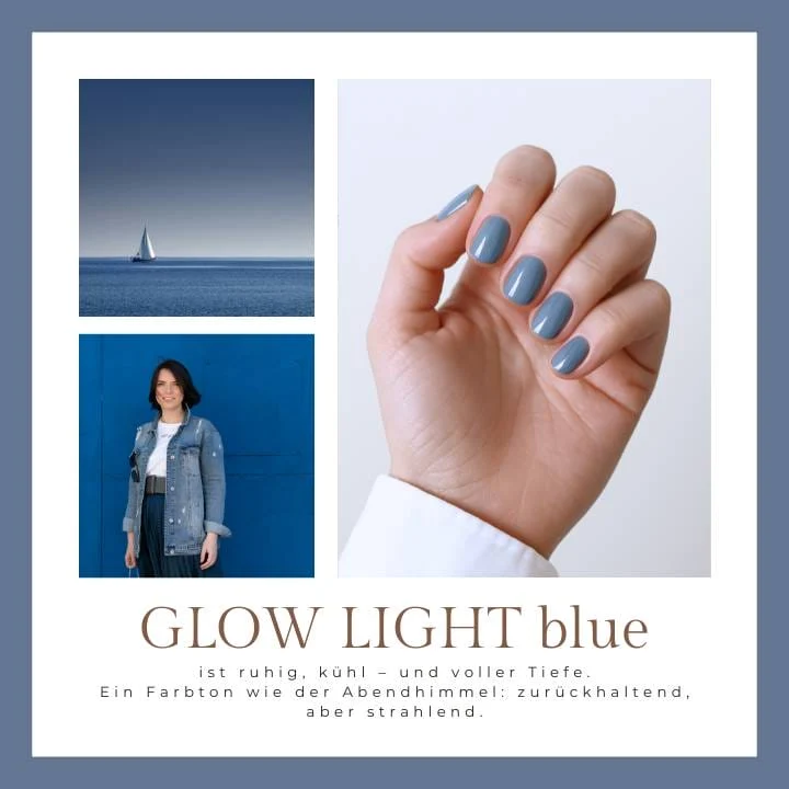Glow Light Blue UV-Nagelfolie