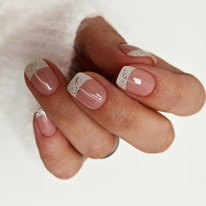 Twinkie Glitter French UV-Nagelfolie