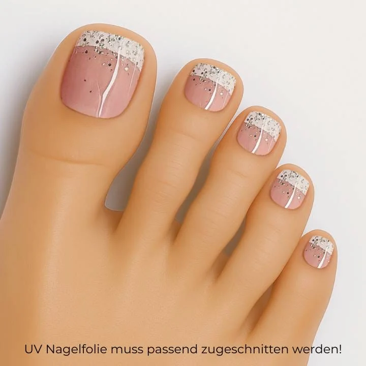 Twinkie Glitter French UV-Nagelfolie