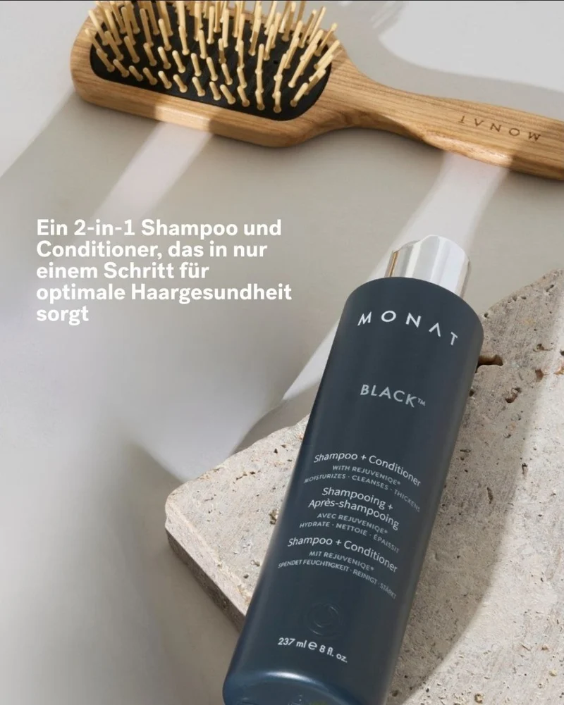 🖤 MONAT BLACK™ Shampoo + Spülung – Die 2-in-1 Powerpflege für Männer