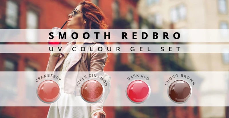 Smooth Redbro Farbgel 4er Set