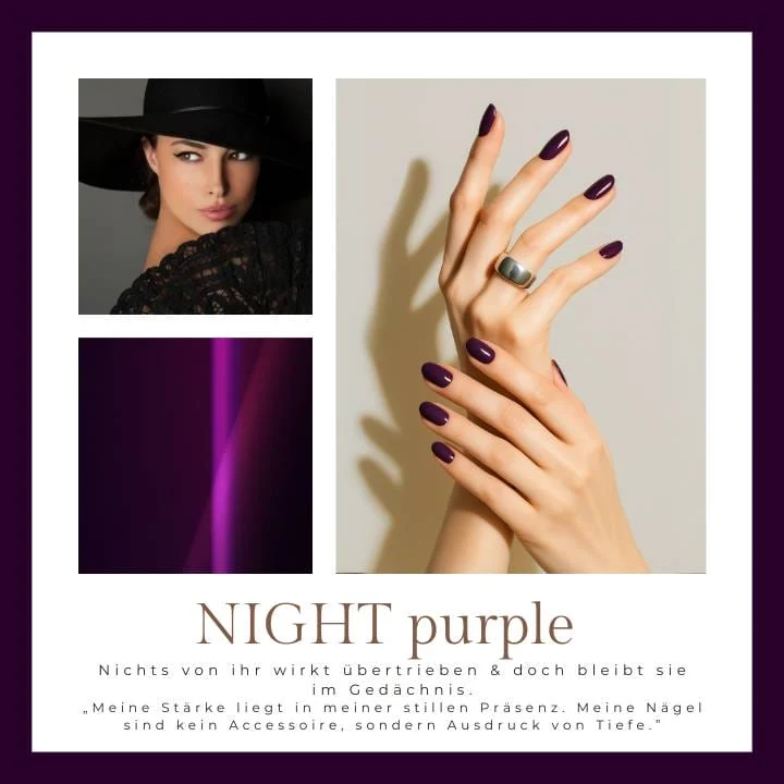 Night Purple UV-Nagelfolie