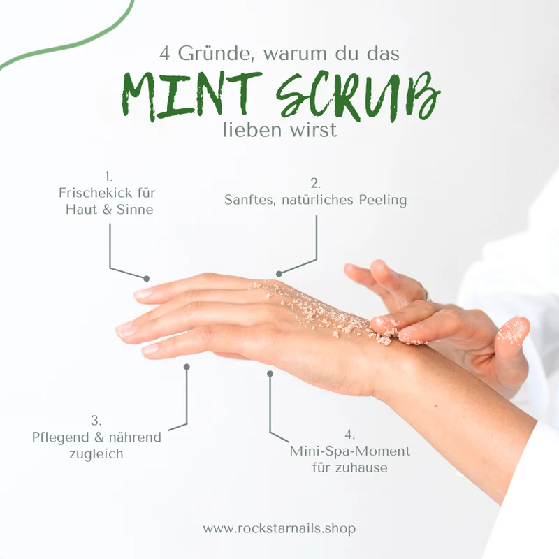 Mint Scrub – Erfrischendes Zuckerpeeling mit Minze & Olivenöl für samtweiche, strahlende Haut