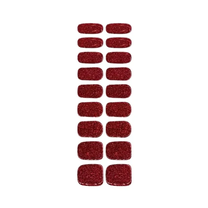 Merry Red Glitter UV-Nagelfolie