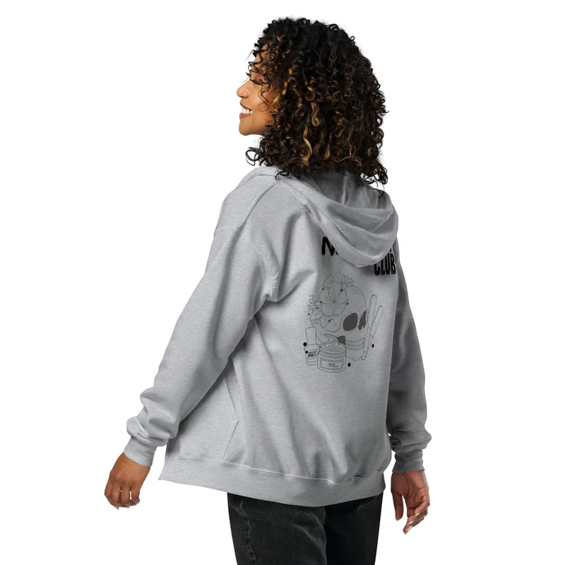 Tired Nail Tech Club Hoodie – Zip Hoodie mit Kapuze (Limited Edition)