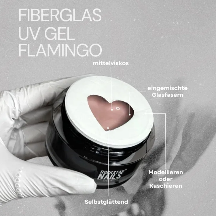 Fiberglas Gel - flamingo | Für stabile Nägel in Studioqualität