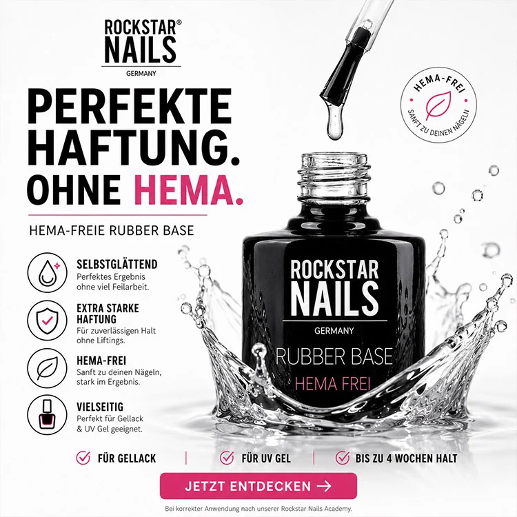 HEMA-freie Rubber Base Klar – starke Haftung & Verstärkung