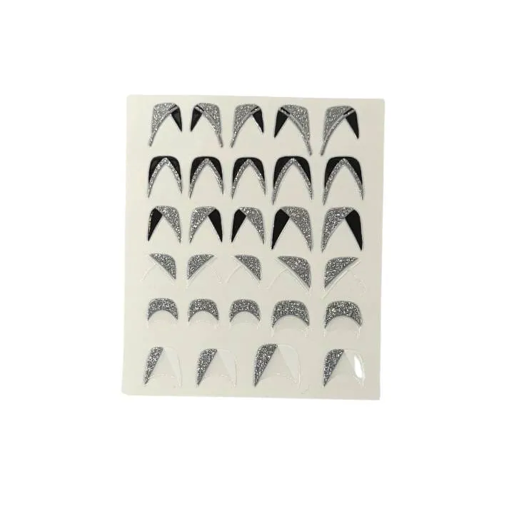 Glitter French Nailart Sticker