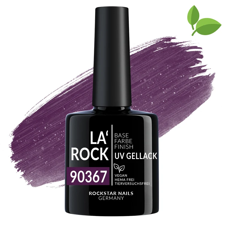 3in1 UV Nagellack - Hema frei - 90367 - metallic glitter lila