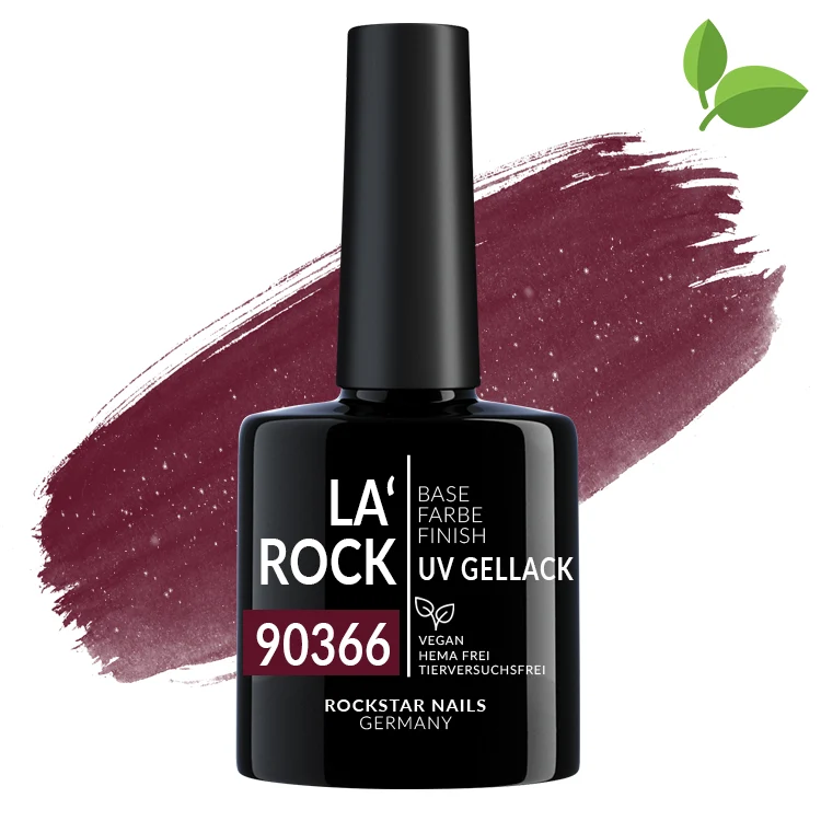 3in1 UV Nagellack - Hema frei - 90366 - glitter beeren lila