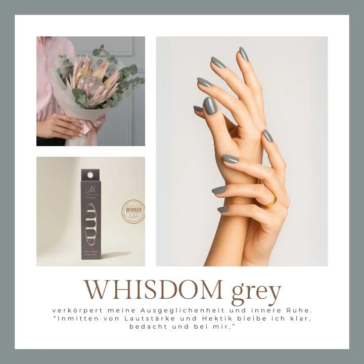 Whisdom Grey UV-Nagelfolie