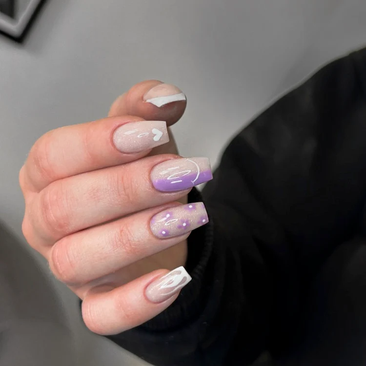 3in1 UV Nagellack - Hema frei - 90215 - kühles flieder lila