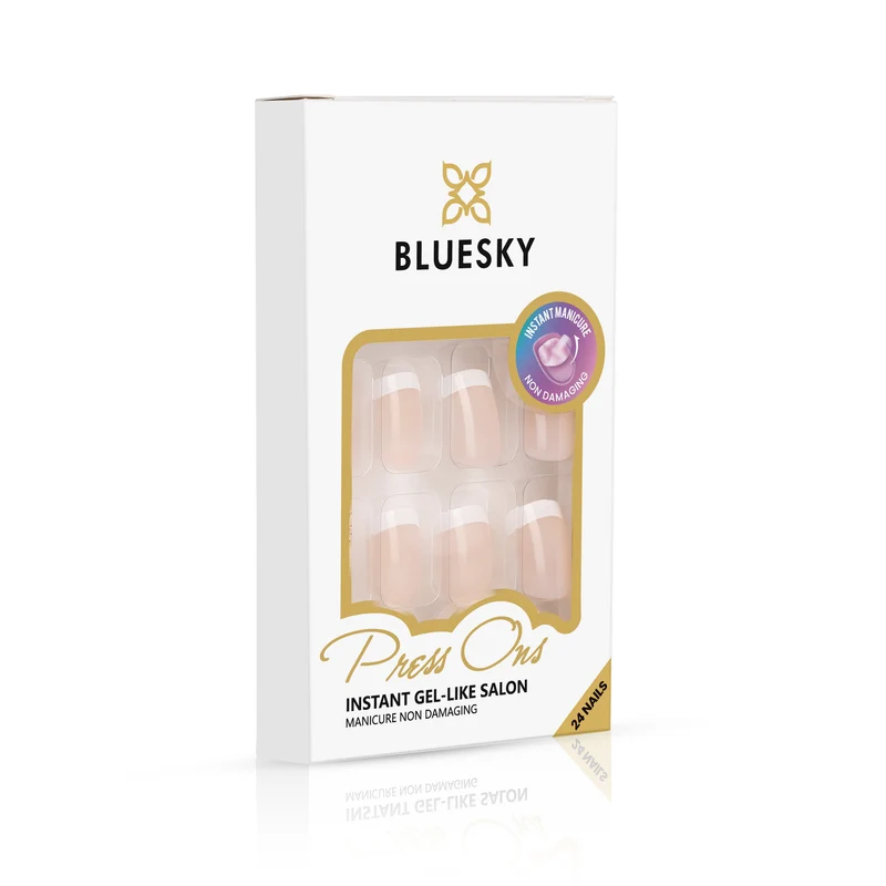 BLUESKY Press On Nails White French